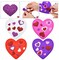 16 pieces of Valentine's Foam Heart Foam Craft Hearts and 300 Glitter Heart Stickers Self-Adhesive Foam Stickers for Valentine's Day Wedding DIY Craft Supplies, 4 colours